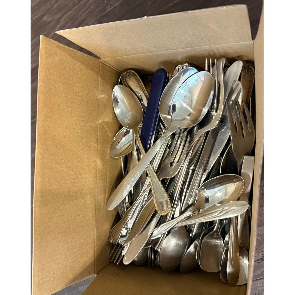 Flatware 5 Pound Lot DIY Crafts Mixed Stainless Steel Mismatched Project #2